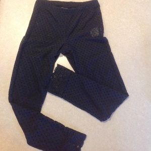 ZARA Kids SHEER Polkadot Black Leggings